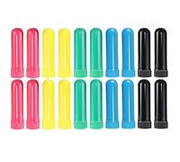20 Pcs Multicolor Empty Nasal Inhaler Tubes Portable Plastic Refillable Essential Oil Nasal Inhaler Tubes with Cotton Wicks