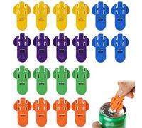20 Pcs Multicolor Plastic Manual Can Opener Small Bottle Opener 5.3x3.2cm Utensils for Kitchen Bar Party Home Use