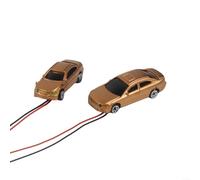 20 Pcs N Scale Lighted Model Cars for Model Railway, 1:150 Plastic Train Scenery Vehicles with Resistor for 12V-16V Layouts, Random Color