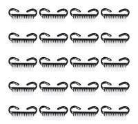 20 Pcs Nail Brushes for Cleaning Nails, Plastic Nail Brush, Handle Grip Nail Brush, Small Nail Brush for Cleaning Fingernails, Nail Dust Cleaner Tools, for Toes and Nails Cleaning(Black)