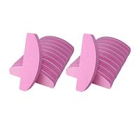 20 PCs Nail Buffers, Double Sided Nail Files Buffer Blocks 100/180 Grit Portable Washable Sanding Buffing File Arc Shape (Pink)