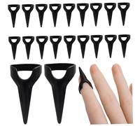 20 Pcs Nail Rings Black Vintage Metal Full Finger Claws 0.67x1.18 In Cosplay Gothic Self Defense Smooth Vampire Nail Claws for Clubs, Halloween, Parties