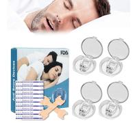 20 Pcs Nasal Strips (66x19mm) and 4 Pack Magnetic Anti Snore Nose Clip,Reusable Silicone Anti Snoring Aids Extra Strength Nose Strips Anti Snore Devices Helps Reduce Snoring, Improves Sleep