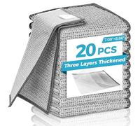20 Pcs New Upgrade 3-Layer Metal Dish Cloth, No Scratches and No Odor, Multipurpose Wire Dishwashing Rag for Wet and Dry, Kitchen Cleaning Dish Rags,Sinks, Dishes, Stove Top, Dimensions(7.08x8.86)