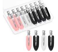 20 Pcs No Crease Hair Clip, No Bend Hair Clips Makeup Seamless Hair Clip Clamps Hairdressing Hairpins Creaseless Pin Clips with Storage Box for Girl Woman Makeup Bangs Hair Styling