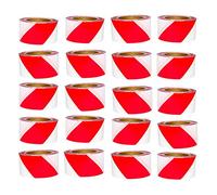 20 Pcs Non-Adhesive Barrier Tape - Red and White | 3" (75mm) x 500 Meter Warning Tape Roll for Cordoning Off Areas | Hazard Tape Red and White for Warning, Making Boundaries, Caution Tape