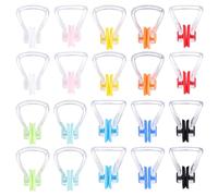 20 Pcs Nose Clips Swimming, Waterproof Silicone Nose Plugs Kids Swimming Nose Clip Swim Nose Training Protector with Box for Kids and Adults Beginners