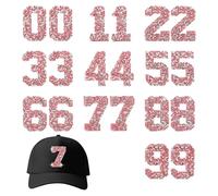 20 PCS Number Rhinestone Patches Number 0-9 Rhinestone Appliques Numbers Patches for Clothing Repair Decoration DIY Craft Shirts Coats Fabric Jeans Backpacks Hats(Pink,Sliver)