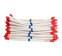 20 Pcs Nylon Short Ropes, 11.8 In / 30 Cm Thickened Youngsters Exercise Ropes With Red Edge, For Trainee Gymnastic, Sensory Training, Physical Coordination, Early Education