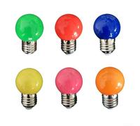 20 Pcs of 3W E27 Pear Shape LED Bulbs for KTV and Outdoor Decoration with Natural Light Restoration (6pcs)