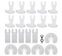20 Pcs Oscillating Multitool Grout Removal Blades Diamond Multi Tool Accessory Kit for Grout Removal Universal Multi Tool Blades