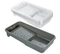 20 Pcs Paint Tray Liners Set 4 Inch Paint Roller Trays with 20 Disposable Plastic Liners for Walls Furniture Painting Home Decor and DIY Projects (Grey)