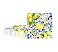 20 PCS Paper Napkins,Disposable Lemon Napkins,Decorative Napkin for Lemon Party Decorations Kitchen Accessories Summer Dinner Table Decoration