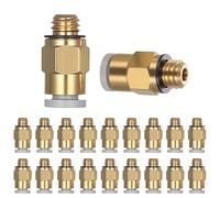 20 Pcs PC4-M6 Straight Pneumatic Fittings, PTFE Tube 3D Printer Connectors, PC4-M6 Pneumatic Connectors, 1.75 mm Filament Air Straight Quick Fittings, Push to Connector
