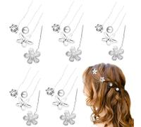 20 Pcs Pearl Hair Pins for Wedding,Bridal Crystal Rhinestone Floral Accessories for Women,Flower Pearls Pin for Girl,Bride,Bridesmaid,Elegant Hairpins,Clips for Girls Shiny Hairs Jewelry Party