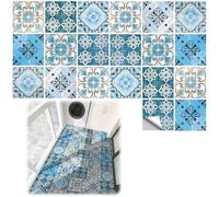 20 Pcs Peel and Stick Wall Tiles, Waterproof Moroccan Style Tile Stickers for Kitchen Bathroom, Self Adhesive Vinyl Stickers for Walls Floors Ceilings