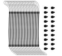 20 Pcs Pen Leash,Retractable Elastic Lanyard Tether,Contains 20 PCS 0.31in Black Silicone Hanging Rings,Suitable for Attaching The Drawing Pen to The Touch Screen