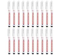 20 pcs Permanent Marker pens Black Long Nib Marker Pen with Metal Wall Sockets Permanent Waterproof Carpenter Marking Tool, Quick Drying Suitable for Hard to Reach Areas 20mm Extra Long Nib Nose