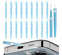 20 Pcs Phone Cleaning Kit, Cleaning Kit for Airpod, Charging Port Cleanin g Kit, for Iphone Charging Port Cleaning Kit, Anti-Clogging Bristles & Hook for Mobile Phone Earbud Speaker Receiver Headphone
