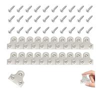 20 Pcs Picture Fixings with 30 Pcs Screws, Mirror Plates, Mirror Fixings, Mirror Brackets, Picture Hangers, for Hanging Pictures and Mirrors