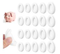 20 PCS Piggy Bank Stoppers Rubber Plugs, 5 Sizes Round Rubber Saving Box Plug Replacement Silicone Piggy Bank Stopper Hole Cover for Coin Jar Coin Banks, Suitable for 26/30/32/38mm Hole (White)