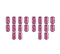 20 Pcs Pink Aluminum Alloy Hex Tire Valve Stem Caps for Vehicles | Dust Proof, Weather Resistant, Anodized Finish, Hex Grip Design, Quick Checks, Roadside Use