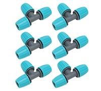 20 Pcs Pipe Connector T Fittings, PE Push Fit Plumbing Tee Automatic Drip Irrigation Kits Leakproof Tee Pipe Connector Easy Installation Hose Connectors for Gardens Planting 16mm
