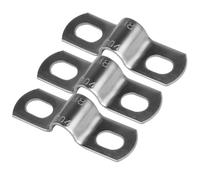 20 Pcs Pipe Strap Clamps, Ø 5/16 Inch 2 Hole Conduit Clips, Heavy Duty Metal U Brackets, Stainless Steel Pipe Clips, Saddle Hose Clamps for Gas Water Pipes Mounting Brackets(8mm)