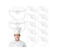 20 PCS Plastic Catering Mask Proof, for Hotel Beauty Chef Waiter Protective Mask Anti- Transparent Mouth Cover