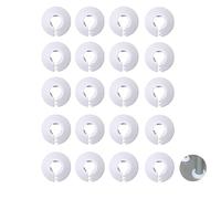 20 Pcs Plastic Radiator Pipe Covers, White Radiator Pipe Collars, Pipe Decoration Cover, White Pipe Sleeve for 15mm Diameter Pipe