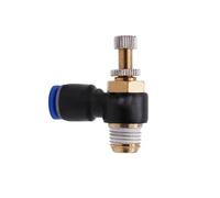 20 Pcs Pneumatic Gas Pipe Quick Connector Throttle Valve SL8-02 Adjustable Cylinder Speed Control Valve Speed Control Swi IDGTTLDF(SL4-02)