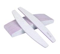 20 Pcs Professional Nail Files, 100/180 Grit, Double-Sided Washable Half-Moon Emery Boards for Nail Shaping, Manicure, and Salon or Home Use