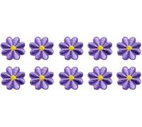 20 Pcs Purple Embroidery Sunflower Daisy Flower Sew On Iron On Patch Badge Bag Hat Jeans Jackets Applique Embroidered Appliqué Patches