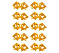 20 Pcs Pyramid Paint Stand ABS Heavy Duty Yellow | 20-piece set, pyramid shape, holds 1L paint, robust ABS, yellow color, heavy duty support