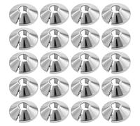 20 PCS Radiator Pipe Covers Chrome Radiator Pipe Collars Plastic Radiator Caps 15mm Pipe Clips 4.5cm Wide Snap On PVC Copper Pipe Covers for Central Heating Pipe Decoration