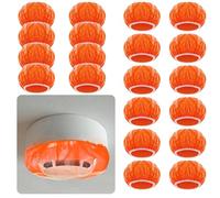 20 Pcs Red Fire Alarm Cover Thicken Elastic Paint Cover Plastic Fire Alarm Dust Paint Covers Reusable Plastic Wrap Covers During Cooking Baking Frying Steamin 3.94 × 3.94 Inches Polyester