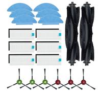 20 Pcs Replacement Parts Compatible with Tikom L9000, L8000/Lubluelu SL60D/Laresar L6 Nex/Honiture Q6 SE Robot Vacuum Cleaner Accessories, Includes 2 Main Brush, 6 Side Brush, 6 Hepa Filter, 6 Mop Pad