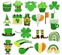 20 PCS Republic of Ireland Patches Iron on Sew on Applique Embroidered Irish Stickers Patches for Coat Uniforms Pants Clothes Jeans Dress Vests Backpacks Hat DIY Decoration Bags Jackets