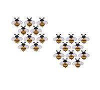 20 Pcs Retro Bee Brooch Pin for Clothes and Bags, Yellow Black | Zinc Alloy, Polished Surface, Smooth Edges, Secure Fixation, Lightweight, Dates and School