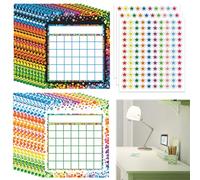 20 Pcs Reward Chart for Children Behaviour, Star Stickers for Reward Chart with 300Pcs Star Stickers, Rewards Charts Behaviour, Sticker Charts, Motivate Responsibility and Good Behavior fit Classroom