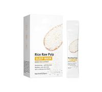20 Pcs Rice Raw Pulp Sleep Mask Wash-Free Sleeping Mask Rice Mask for Face Hydrating Face Mask Moisturizing Anti-Aging Improves Skin Dullness for Shiny Glowing Skin
