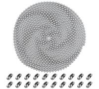 20 Pcs Roller Blind Chain with 1 Chain Connectors Set, Stainless Steel Ball Bead, Beaded Ball Roller Chain, Rust-proof Roller Spares Fittings for Curtain Rods, Blackout Roman Blinds (4.5MM) (5 Meter)