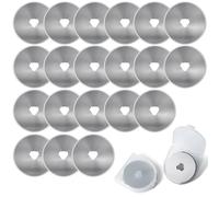 20 Pcs Rotary Cutter Blades 45mm Universal Rotary Cutter Replacement Blades Rotary Blades with Storage Case Round Blades Quilting Accessories for Quilting Crafting Fabric Paper Art Crafts