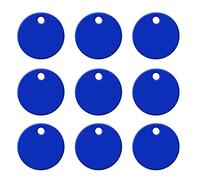 20 PCS Round Aluminum Blank Pet ID Name Phone Number Tag Personalized Cat and Dog ID Tag Pet Collar Accessories Ornament,Blue,20X20X1MM