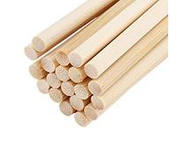 20 Pcs Round Bamboo Dowel Rods Length 500mm Diameter 6-10mm Suitable for Craft Projects Making Building Woodcraft,10×500mm (Size : 10x500mm)