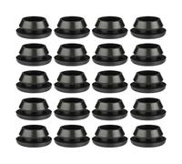 20 Pcs Rubber Grommet, Electrical Conductor Gasket Ring, Black Rubber Hole Plugs Bung for Protecting Wires、Cables & Plugs、 Firewalls、Automotive