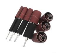 20 Pcs Sanding Drum Kit for Rotary Tools with Case, Includes 4 Rubber Mandrels, 8 Coarse (80 Grit) and 8 Fine (120 Grit) Abrasive Sleeves for D