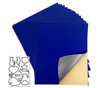 20 Pcs Self Adhesive Velvet Flock Sheet,Self Adhesive Flocked Fabric for Jewelry Box, Self Adhesive Velvet Flocking Liner (Jewelry Blue)