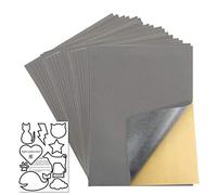 20 Pcs Self Adhesive Velvet Flocking Liner Sheet,Self Adhesive Flocked Fabric for Jewelry Box, Self Adhesive Velvet Flocking Liner (Space Gray)