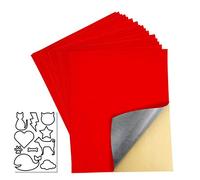 20 Pcs Self Adhesive Velvet Sheet,Self Adhesive Velvet Flocking Liner for Jewelry Drawer Craft Fabric Peel Sticker (Red)